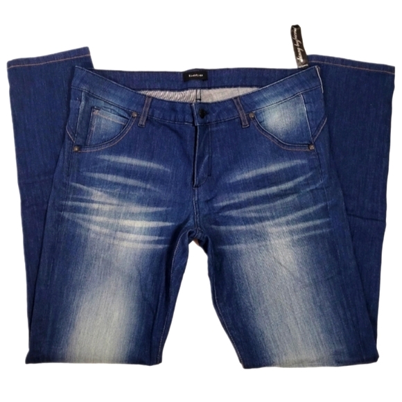 Bebe womens Skinny Boyfriend Jeans dark wash, Size 12 US - Picture 2 of 10